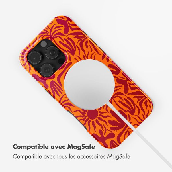 Selencia Coque arrière Vivid avec MagSafe Apple iPhone 16 Pro - Tropical Vibes Apricot