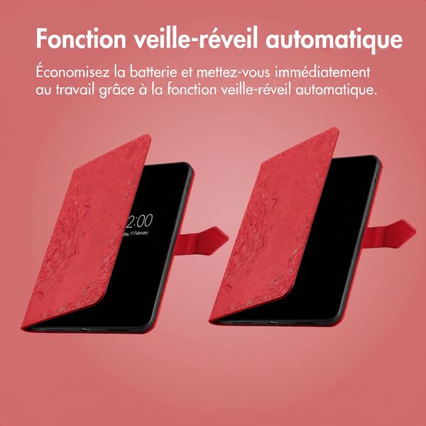 imoshion Coque tablette Samsung Galaxy Tab S9 11.0 pouces / S10 Lite / S10 FE / S9 FE 10.9 pouces - Rouge