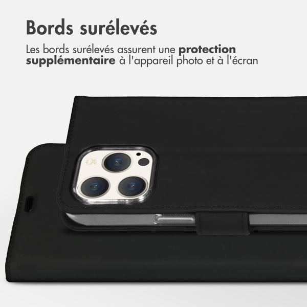 Accezz Étui de télephone Wallet Apple iPhone 15 Pro Max - Noir