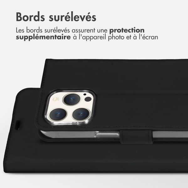 Accezz Étui de téléphone portefeuille Wallet iPhone 15 Pro Max - Noir