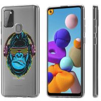 imoshion Coque Design Samsung Galaxy A21s - Monkey - Bleu