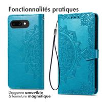 imoshion Etui de téléphone portefeuille Mandala Google Pixel 9a - Turquoise