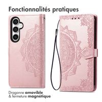 imoshion Etui de téléphone portefeuille Mandala Samsung Galaxy S23 FE - Rose Dorée