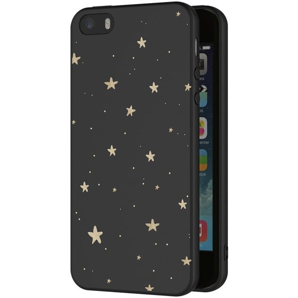 imoshion Coque Design Apple iPhone 5 / 5s / SE - Etoiles / Noir