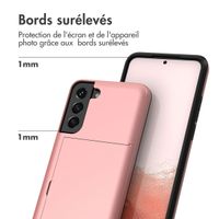 imoshion Coque arrière avec porte-cartes Samsung Galaxy S22 - Rose Dorée