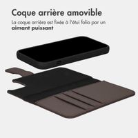 imoshion Étui portefeuille luxe 2-en-1 amovible Apple iPhone 15 - Marron