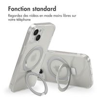 Accezz Coque Ring Stand avec MagSafe iPhone 15 - Transparent