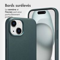 Accezz Étui de téléphone portefeuille en cuir 2-en-1 avec MagSafe Apple iPhone 15 - Cedar Green