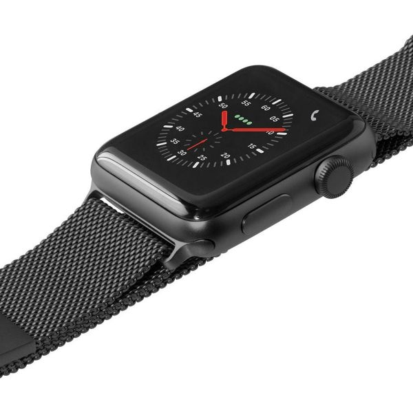 Laut Steel Loop Apple Watch Series 1-10 / SE / Ultra (2) - 42/44/45/46/49 mm - Noir