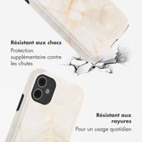 Selencia Coque arrière Vivid Apple iPhone 11 - Golden Beige Marble