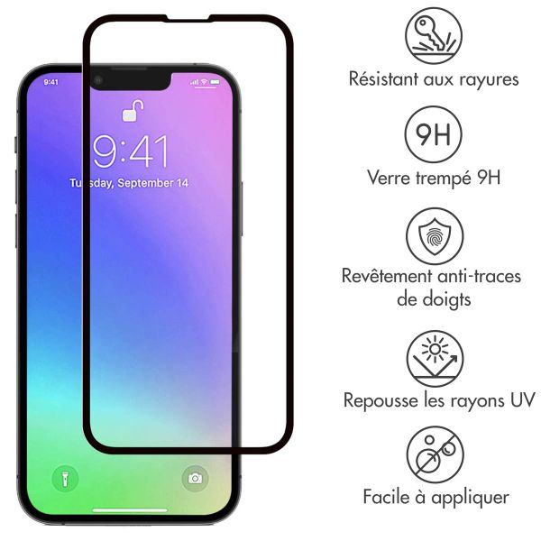 Accezz Protection d'écran en verre trempé Full Cover Apple iPhone 13 Mini