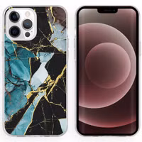 imoshion Coque Design Apple iPhone 13 Pro Max - Marble - Bleu