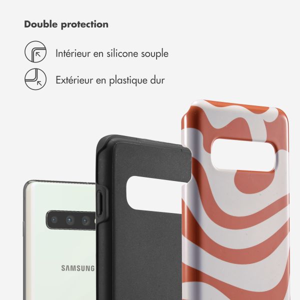 Selencia Coque arrière Vivid Tough Samsung Galaxy S10 - Dream Swirl Orange