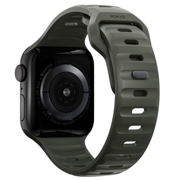 Nomad Bracelet Sport FKM Apple Watch Series 1 t/m 9 / SE (38/40/41 mm) | Series 10 / 11 (42 mm) - Ash Green