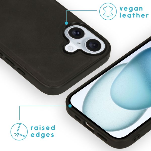 imoshion Etui de télephone luxe 2-en-1 amovible Apple iPhone 16 - Noir