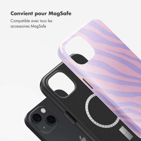 Selencia Coque arrière Vivid avec MagSafe Apple iPhone 13 - Zebra Light Pink Lilac