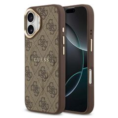 Guess Coque MagSafe Classic avec logo 4G Apple iPhone 17 - Marron