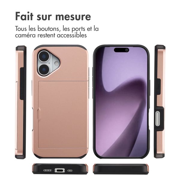 imoshion Coque arrière avec porte-cartes Apple iPhone 17 - Rose Doré