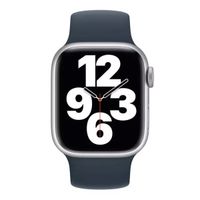 Apple Bracelet Boucle unique en Silicone Apple Watch | 38/40/41/42 mm - Taille 7 - Storm Blue