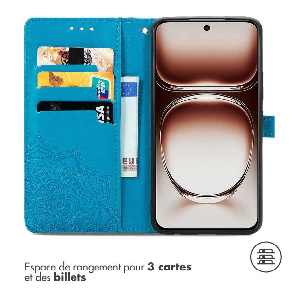 imoshion Etui de téléphone portefeuille Mandala Oppo A80 5G - Turquoise