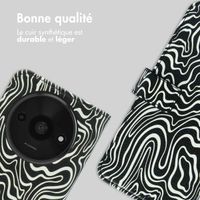 imoshion Étui de télephone portefeuille Design Xiaomi Redmi A3 - Black And White