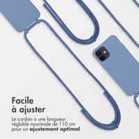 imoshion Coque arrière Color avec cordon amovible et MagSafe Apple iPhone 12 (Pro) - Ash Blue