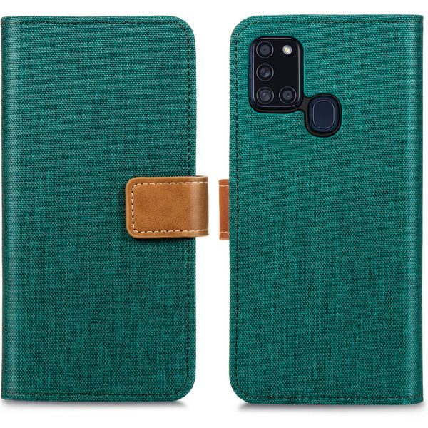 imoshion Étui de téléphone portefeuille Canvas Luxe Galaxy A21s