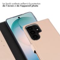 Selencia Étui portefeuille en cuir véritable Samsung Galaxy S26 Ultra - Dusty Pink