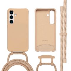 imoshion Coque arrière Color avec cordon amovible et MagSafe Samsung Galaxy S24 / S25 - Beige