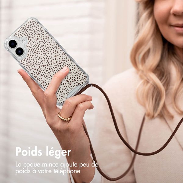 imoshion Coque Design avec cordon Apple iPhone 16 - Desert Dots
