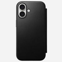 Nomad Étui de télephone portefeuille Modern Leather Folio Apple iPhone 16 - Noir