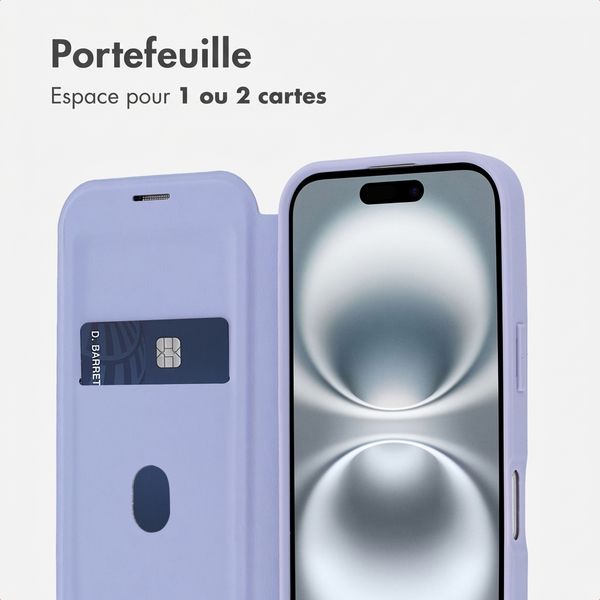 imoshion Bookcase transparente avec MagSafe Apple iPhone 16 - Lilas