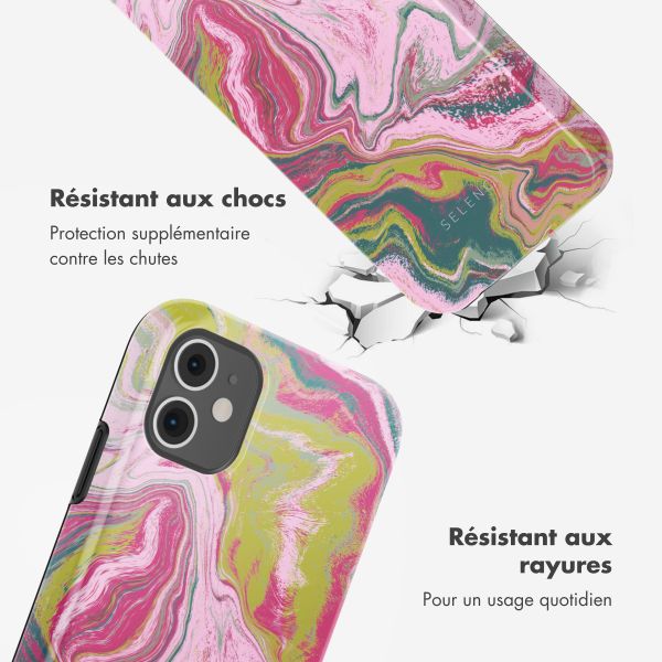 Selencia Coque arrière Vivid Apple iPhone 11 - Marble Pink