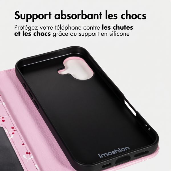 imoshion Étui de télephone portefeuille Design Apple iPhone 17 - Blush Berries