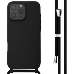 imoshion Coque en silicone avec cordon Apple iPhone 16 Pro Max - Noir