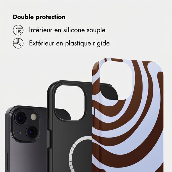 Selencia Coque arrière Vivid avec MagSafe Apple iPhone 13 - Dream Swirl Chocolate
