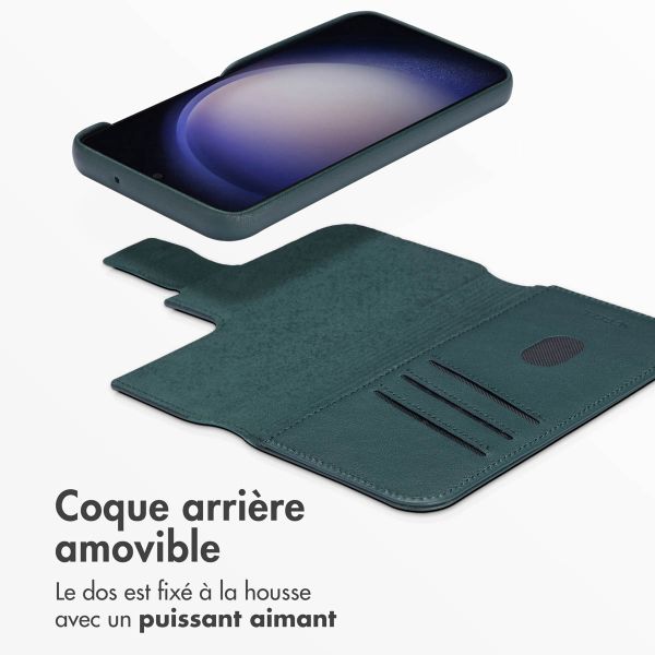 Accezz Étui de télephone portefeuille en cuir 2-en-1 avec MagSafe Samsung Galaxy S23 - Cedar Green