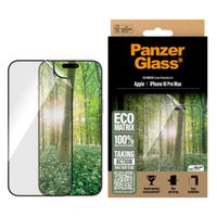 PanzerGlass Protection d'écran Matrix Recycled Ultra-Wide Fit Anti-bactérienne avec applicateur Apple iPhone 16 Pro Max