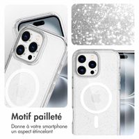 imoshion Coque Pailletée avec MagSafe Apple iPhone 16 Pro - Paillettes Transparent
