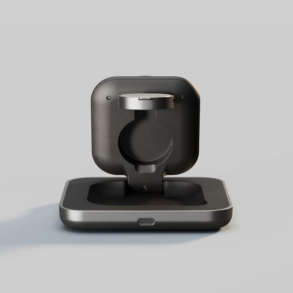 Zens Nightstand Charger Pro 2 next gen - Chargeur sans fil pour téléphone / earbuds / Apple Watch - MagSafe et Qi2 - Noir