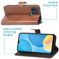 imoshion Étui de télephone portefeuille de luxe Oppo A15 - Marron