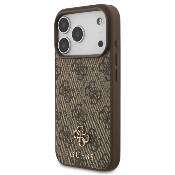 Guess Coque 4G Metal Logo MagSafe Apple iPhone 17 Pro Max - Marron