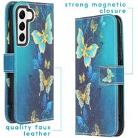 imoshion Coque silicone design Samsung Galaxy S22 - Blue Butterfly