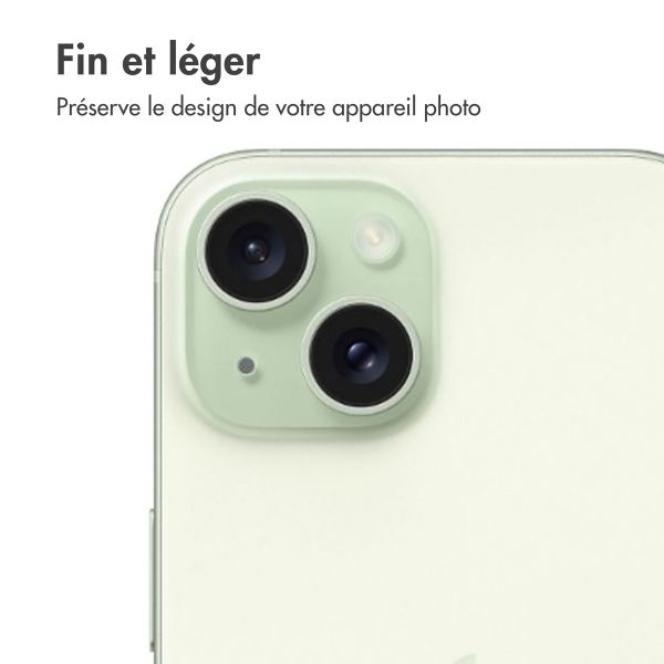 imoshion Lot de 2 protections d'objectif de caméra Apple iPhone 15 / 15 Plus - Green