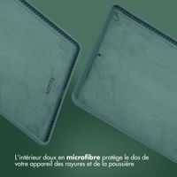 Accezz Coque Liquid Silicone iPad 9 (2021) 10.2 pouces / iPad 8 (2020) 10.2 pouces / iPad 7 (2019) 10.2 pouces - Vert foncé