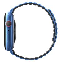 Uniq Bracelet Revix réversible Apple Watch Series 1 t/m 11 / SE / Ultra (44/45/46/49 mm) - Caspian (Blue/Black)