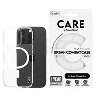 CARE by PanzerGlass Coque Urban Combat MagSafe iPhone 16 Pro - Transparent / Blanc