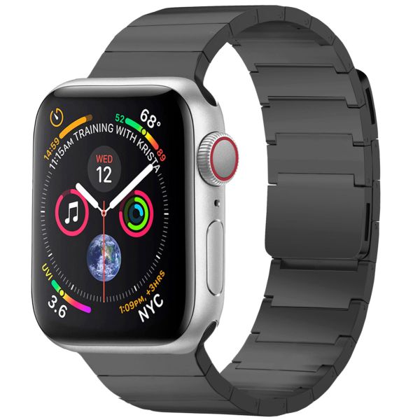 Selencia Bracelet magnétique en acier Apple Watch Series 1 á 9 / SE (38/40/41 mm) | Series 10 / 11 (42 mm) - Noir