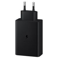 Samsung Original Power Adapter Trio - Chargeur - 2x connexion USB-C et 1x USB - Charge rapide - 65W - Noir