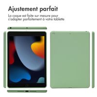 Accezz Coque Liquid Silicone iPad 9 (2021) 10.2 pouces / iPad 8 (2020) 10.2 pouces / iPad 7 (2019) 10.2 pouces - Vert clair